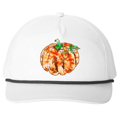 Tie Dye Fall Autumn Pumpkins Snapback Five-Panel Rope Hat