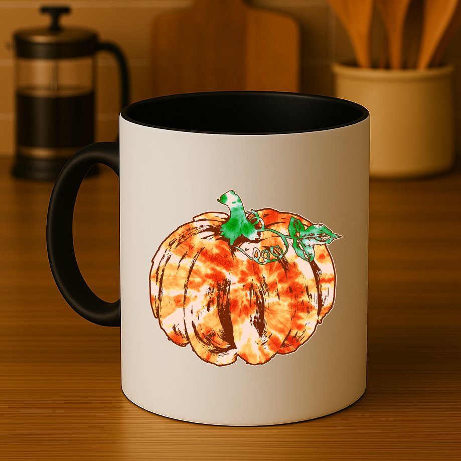 Tie Dye Fall Autumn Pumpkins Mug