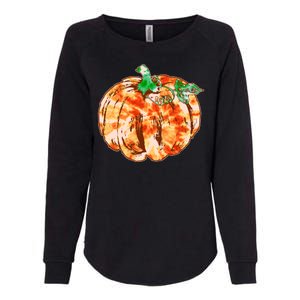 Tie Dye Fall Autumn Pumpkins Womens California Wash Sweatshirt