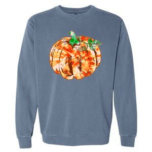 Tie Dye Fall Autumn Pumpkins Garment-Dyed Sweatshirt