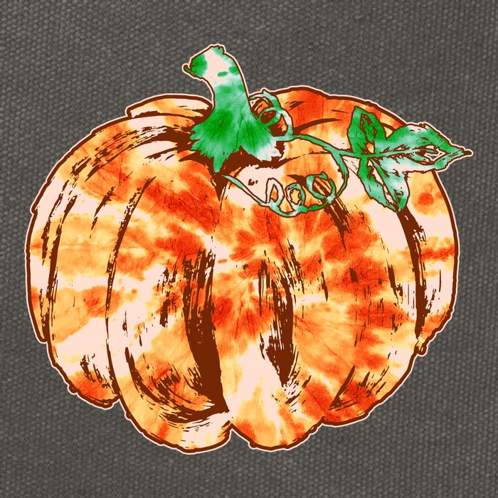 Tie Dye Fall Autumn Pumpkins Cotton Canvas Backpack