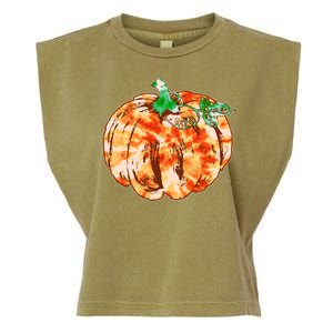 Tie Dye Fall Autumn Pumpkins Garment-Dyed Women's Muscle Tee