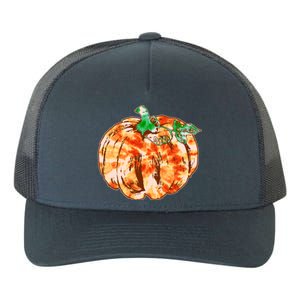 Tie Dye Fall Autumn Pumpkins Yupoong Adult 5-Panel Trucker Hat