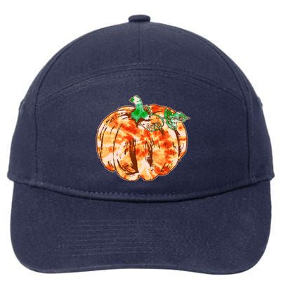 Tie Dye Fall Autumn Pumpkins 7-Panel Snapback Hat