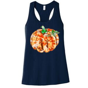 Tie Dye Fall Autumn Pumpkins Women's Racerback Tank