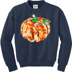 Tie Dye Fall Autumn Pumpkins Kids Sweatshirt