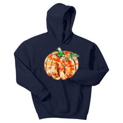 Tie Dye Fall Autumn Pumpkins Kids Hoodie