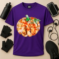 Tie Dye Fall Autumn Pumpkins Cooling Performance Crew T-Shirt