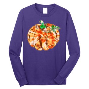 Tie Dye Fall Autumn Pumpkins Long Sleeve Shirt