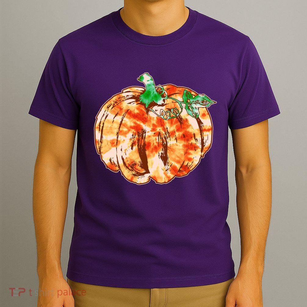 Tie Dye Fall Autumn Pumpkins T-Shirt