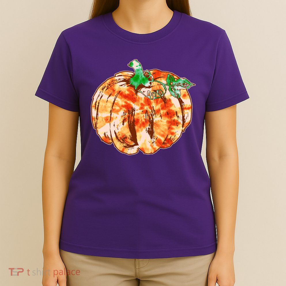 Tie Dye Fall Autumn Pumpkins T-Shirt