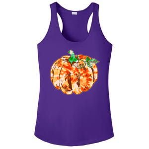 Tie Dye Fall Autumn Pumpkins Ladies PosiCharge Competitor Racerback Tank