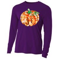 Tie Dye Fall Autumn Pumpkins Cooling Performance Long Sleeve Crew