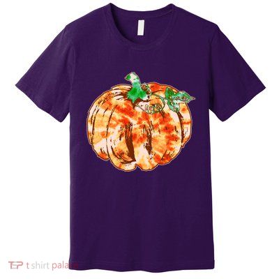 Tie Dye Fall Autumn Pumpkins Premium T-Shirt