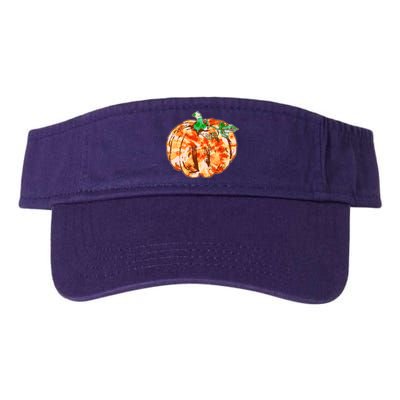 Tie Dye Fall Autumn Pumpkins Valucap Bio-Washed Visor