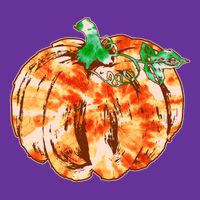 Tie Dye Fall Autumn Pumpkins Womens T-Shirt