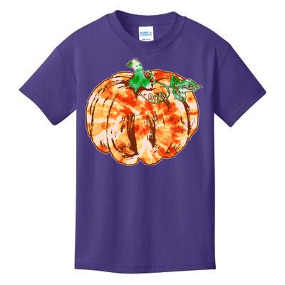 Tie Dye Fall Autumn Pumpkins Kids T-Shirt