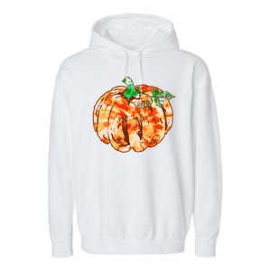 Tie Dye Fall Autumn Pumpkins Garment-Dyed Fleece Hoodie