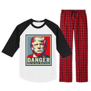 Trump Danger For The Deepbluestate Raglan Sleeve Pajama Set