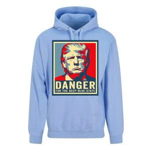 Trump Danger For The Deepbluestate Unisex Surf Hoodie