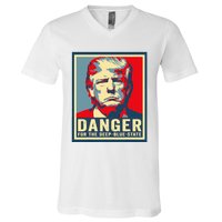 Trump Danger For The Deepbluestate V-Neck T-Shirt