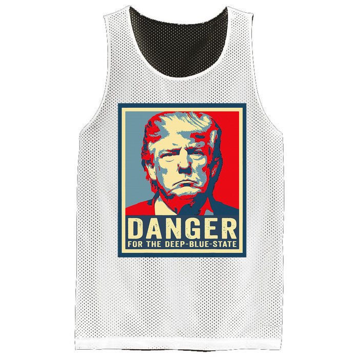 Trump Danger For The Deepbluestate Mesh Reversible Basketball Jersey Tank