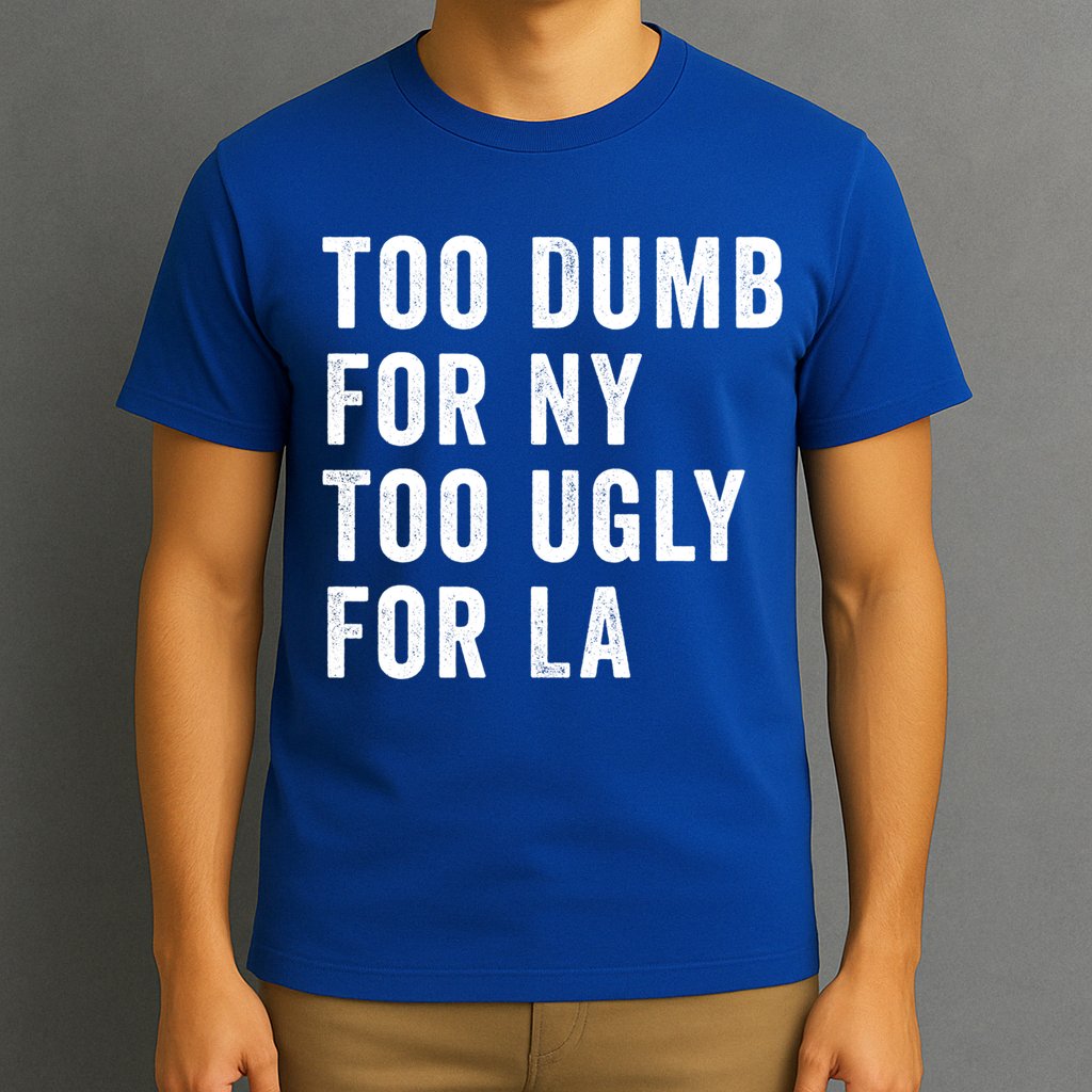 Too Dumb For New York Too Ugly For La Gift T-Shirt