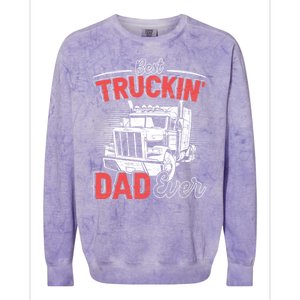 Truck Driver Fathers Day Gift Colorblast Crewneck Sweatshirt