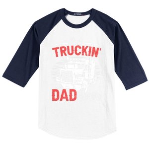 Truck Driver Fathers Day Gift Baseball Sleeve Shirt