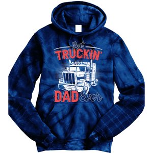 Truck Driver Fathers Day Gift Tie Dye Hoodie