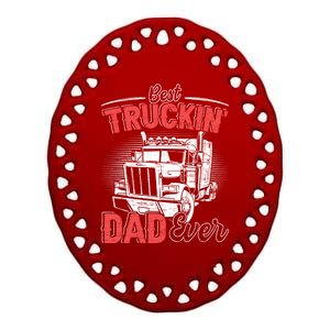 Truck Driver Fathers Day Gift Ceramic Oval Ornament