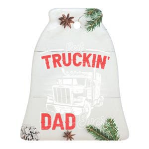 Truck Driver Fathers Day Gift Ceramic Bell Ornament