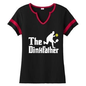 The Dinkfather Funny Pickleball Player Paddleball Lover Ladies Halftime Notch Neck Tee