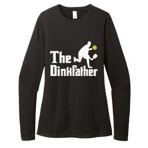 The Dinkfather Funny Pickleball Player Paddleball Lover Womens CVC Long Sleeve Shirt