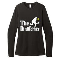 The Dinkfather Funny Pickleball Player Paddleball Lover Womens CVC Long Sleeve Shirt