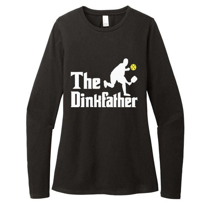 The Dinkfather Funny Pickleball Player Paddleball Lover Womens CVC Long Sleeve Shirt