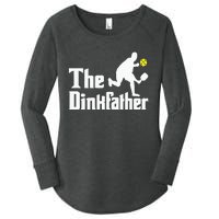 The Dinkfather Funny Pickleball Player Paddleball Lover Women's Perfect Tri Tunic Long Sleeve Shirt