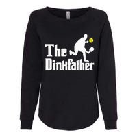 The Dinkfather Funny Pickleball Player Paddleball Lover Womens California Wash Sweatshirt