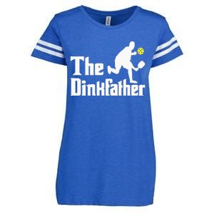 The Dinkfather Funny Pickleball Player Paddleball Lover Enza Ladies Jersey Football T-Shirt