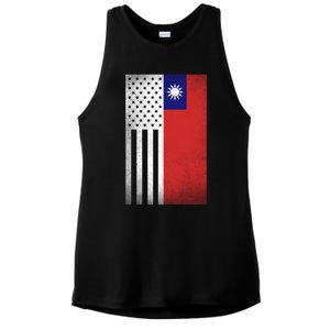 Taiwan Design For Proud Taiwanese Americans Gift Ladies PosiCharge Tri-Blend Wicking Tank