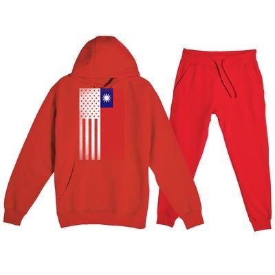 Taiwan Design For Proud Taiwanese Americans Gift Premium Hooded Sweatsuit Set