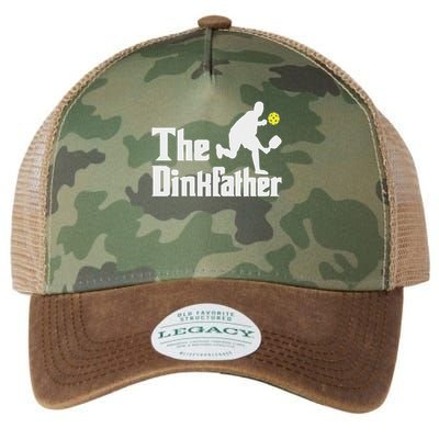 The Dinkfather Funny Pickleball Player Paddleball Lover Legacy Tie Dye Trucker Hat