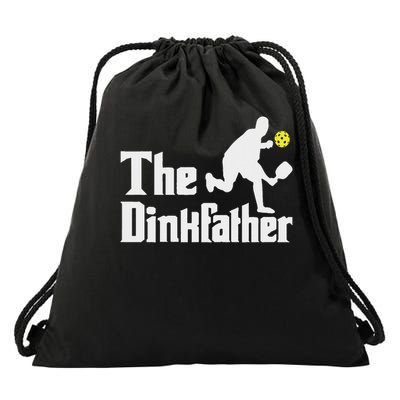 The Dinkfather Funny Pickleball Player Paddleball Lover Drawstring Bag