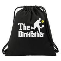 The Dinkfather Funny Pickleball Player Paddleball Lover Drawstring Bag