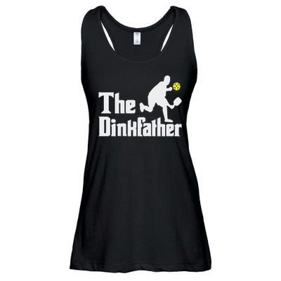 The Dinkfather Funny Pickleball Player Paddleball Lover Ladies Essential Flowy Tank