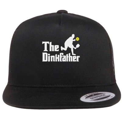 The Dinkfather Funny Pickleball Player Paddleball Lover Flatbill Hat
