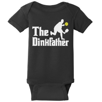 The Dinkfather Funny Pickleball Player Paddleball Lover Baby Bodysuit