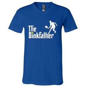 The Dink Father Pickleball Dad Funny Pickleball V-Neck T-Shirt