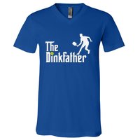 The Dink Father Pickleball Dad Funny Pickleball V-Neck T-Shirt