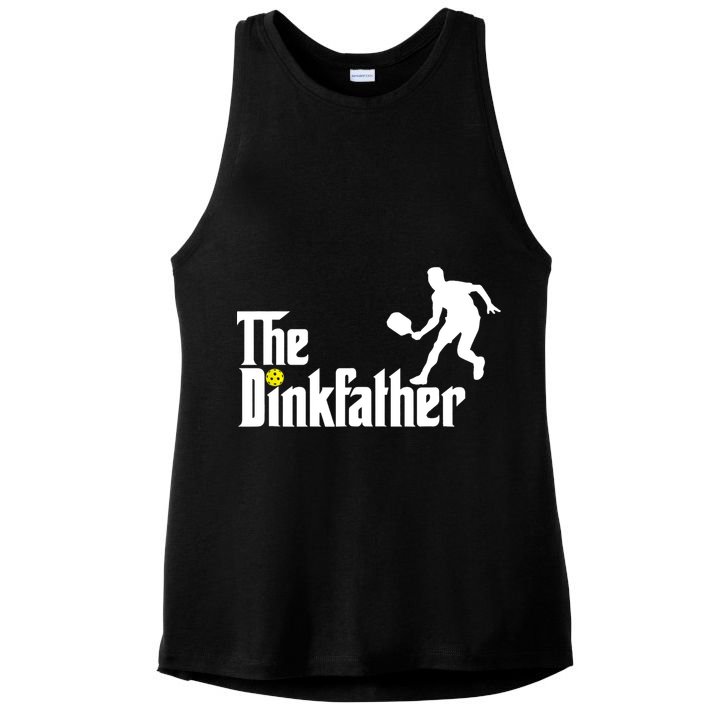 The Dink Father | Pickleball Dad | Funny Pickleball TShirt Ladies PosiCharge Tri-Blend Wicking Tank